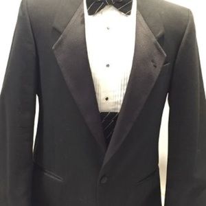 Adolfo Luxury Black Grosgrain-Notched-Colar Tuxedo